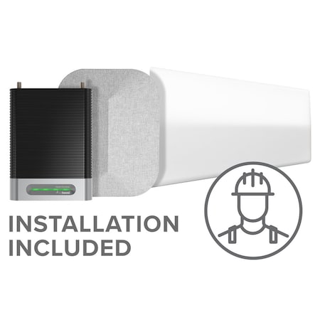 Weboost Installed Home Complete Cellular Signal Booster Kit, Black and Gray 474445